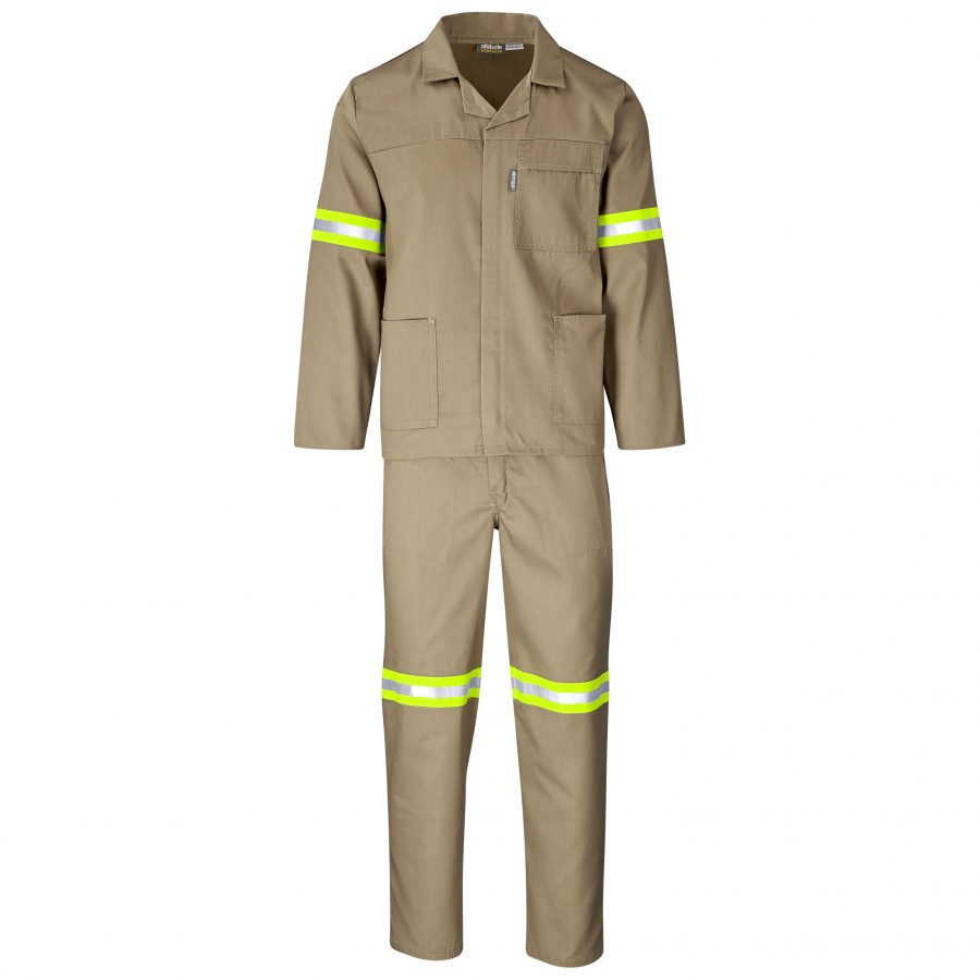 Polycotton Conti Suit – Reflective Arms & Legs – Yellow Tape - Image 5