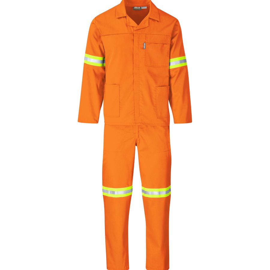 Polycotton Conti Suit – Reflective Arms & Legs – Yellow Tape - Image 7